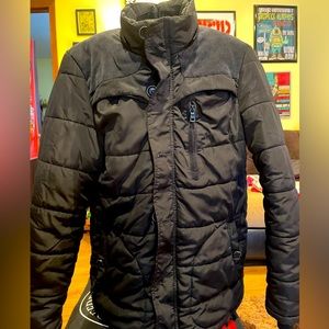 Mens Winter Jacket With Corduroy Yoke.